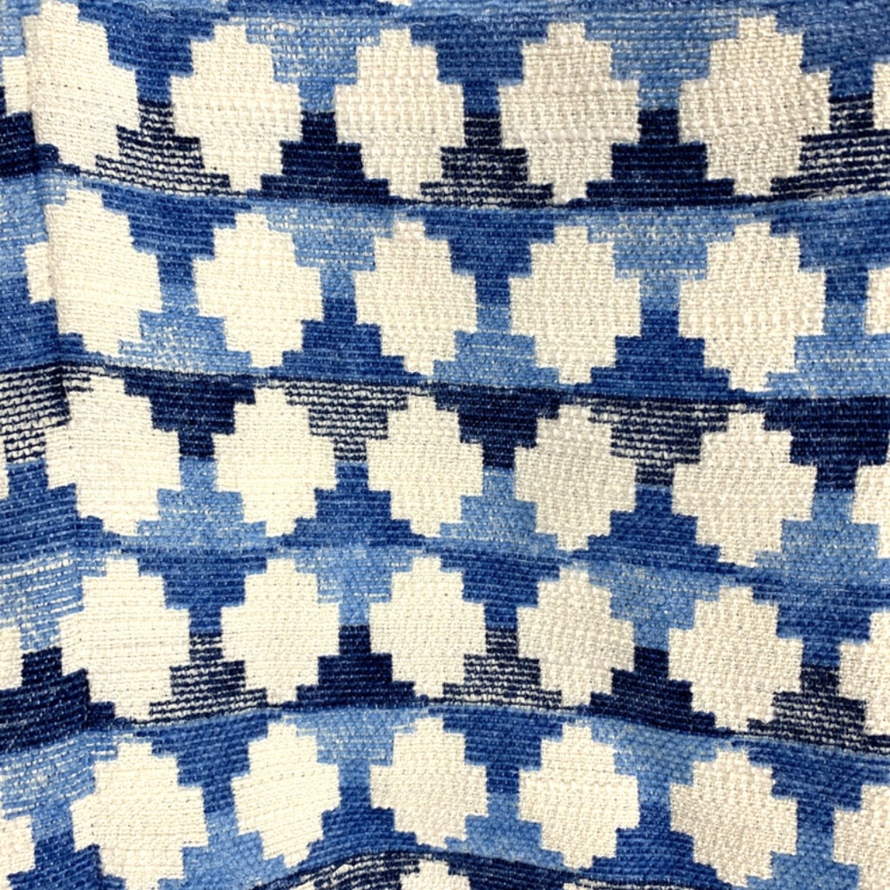 3 Custom Made X Large Throw Pillow Covers 3 Blue Navajo Print Shams - Picture 7 of 7